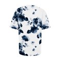 thumbnail image 4 of Pincandy Women's Summer Casual Crewneck Short Sleeve T-Shirts Floral Print Fit Basic Tops Tees Blouses Graphic Tees Shirts Short Sleeve Casual Basic Tops,Blue,S, 4 of 6