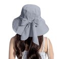 thumbnail image 6 of Noric Women's Wide Brim Sun Hat Floppy Summer Hat with Bow UV Protection Beach Hat for Vacation Garden, 6 of 7