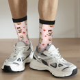 thumbnail image 6 of Hirioo Halloween Gnomes Pattern Adult Middle Tube Socks Breathable Sock Non-Pilling,Contrasting Color Design, 6 of 6