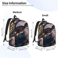 thumbnail image 3 of Lsque Sunset Cliff Dinosaur Pattern Canvas Daypack, Durable Backpack, High-quality Versatile Backpack,Vintage Compact Backpack-Medium, 3 of 6