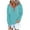 #0019-Sky Blue, variant on Uootdi Hoodie for Women Oversized Button Down Color Block Long Sleeve Sweatshirt Quarter Buttons Pullover Gift Fall Winter Comf y Shirts