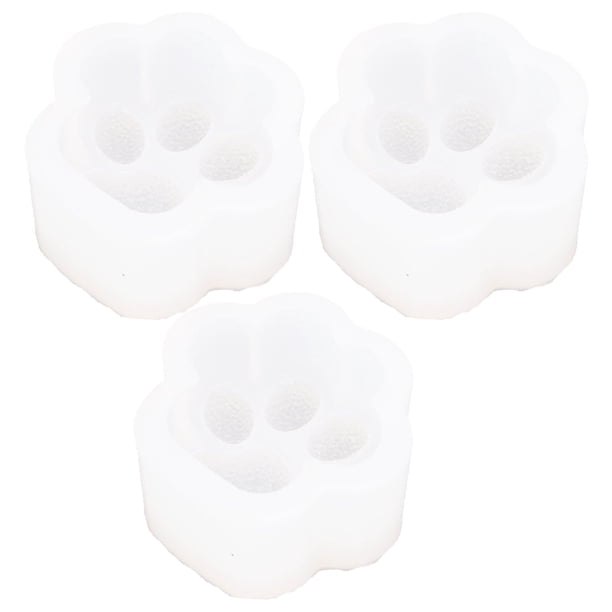 Moldes de chocolate ANGGREK brillante duradero 3 piezas Molde de Silicona con forma de pata de Gato para bricolaje