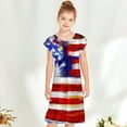 thumbnail image 1 of LSLJS Robe Fille 4 Juillet, Tenue Bébé Fille Manches Courtes Drapeau USA Étoile Rayée, 1 of 5