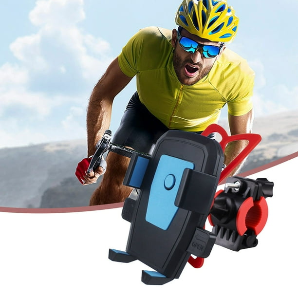 Soporte de teléfono para bicicleta y motocicleta con bloqueo automático | Soporte giratorio de 360° para smartphones | Abrazadera universal para coche y escritorio con amortiguación y diseño
