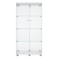 thumbnail image 2 of Two-Door Tempered Glass Display Cabinet with Security Lock & 4 Adjustable Shelves - Collectible Showcase & Home Storage Solution, 2 of 8