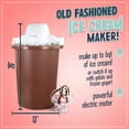 thumbnail image 2 of Nostalgia 6-Quart Ice Cream Machine, Parlor Style Electric Ice Cream Maker, White and Dark Brown, 2 of 8