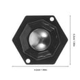 thumbnail image 2 of OULII 4 Pcs de Roulettes Pivotantes pour Meubles en Acier Noir Autocollantes pour Contenants de Rangement, 2 of 8