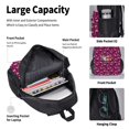thumbnail image 4 of Balery Festive Flamingos Mochila escolar 3 en 1 para niños: mochila resistente con lonchera térmica y estuche para lápices. Mochila escolar para niños y niñas., 4 of 7