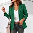 thumbnail image 4 of Yanchicy Blazer for Women Lapel Collar Long Sleeve Two Button Work Office Jacket Solid Color Business Casual Dressy Outerwear With Flap Pockets For Daily Commute Interview Going Out Outfits, 4 of 7
