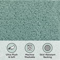 thumbnail image 4 of (3 pack) Better Homes & Gardens Ultra Soft Polyester Bath Rug, Plush Absorbent Bathroom Floor Mat with Skid-Resistant Backing, Machine Washable, 23" x 39", Green River, 4 of 9