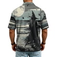 thumbnail image 7 of BRANROY Halloween Active Golf Shirts Men - Funny Graphic Short Sleeve Button Down Casual Polo Tops with Novelty Print and Breathable Mesh for Summer Vacation,Beige L, 7 of 7