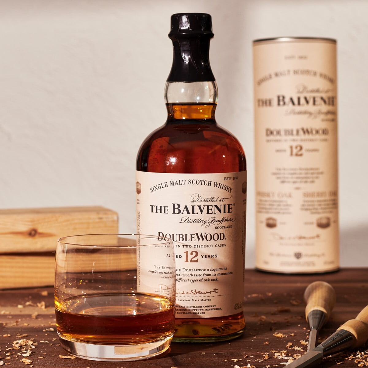 The Balvenie DoubleWood 12 Single Malt Scotch Whisky, 750ml Glass