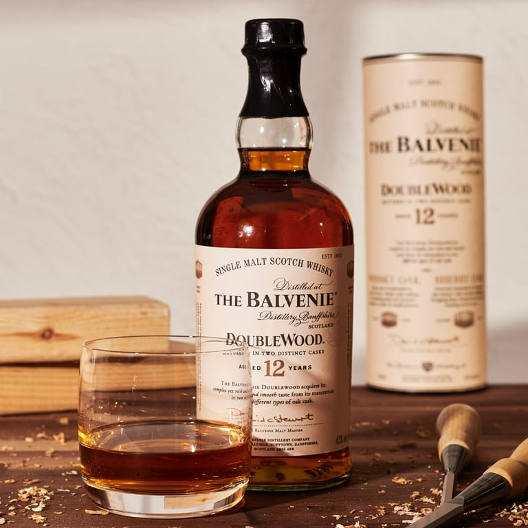 The Balvenie DoubleWood 12 Single Malt Scotch Whisky, 750ml Glass