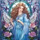 thumbnail image 1 of Pintura de diamante 5D DIY, taladro redondo completo, diosa, vidrieras, decoración del hogar, 30x30cm, 1 of 9