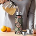thumbnail image 4 of 20 Oz Pioneer Flower Coffee Tumbler Double Wall Insulated Stainless Steel Water Bottle | Metal Reusable Thermoses Flask with Cup Cap | Leak & Sweat Proof with Anti-Dust Lid, 4 of 7