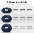 thumbnail image 4 of 4FT Faux Fur Bean Bag Chair for Kids Teens Adults, Memory Foam Bean Bag Chairs, Cozy Stretchable Lounger for Bedroom Living Room, Easy to Clean, Navy, 4 of 7