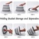 thumbnail image 3 of Paquete de 2 Cubos de Plástico Plegables, Cubos Rectangular Plegable, Cubo de Limpieza Plegable, Cubo de Agua Portátil de Pesca, Cubeta de Plástico Portátil, Folding Bucket, 3 of 4