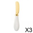 thumbnail image 1 of 3 Cuchillos Para Untar Pan Tostado Y Sándwich, Cuchillo Para Mantequilla, Para Sándwich, Queso, Postre, Dorado, 1 of 10