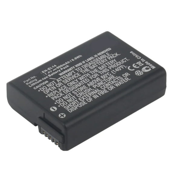Batteries N Accessories BNA-WB-L9016 Digital Camera Battery - Li-ion, 7.4V, 900mAh, Ultra High Capacity - Replacement for Nikon EN-EL14 Battery