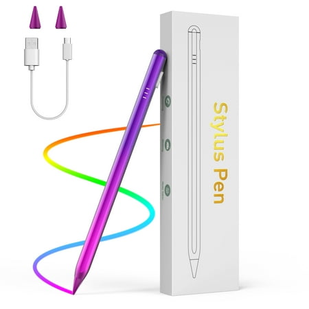 MoKo Stylus Pen for iPad, Apple Pencil 2nd Generation for Apple iPad Pro12.9 6th/5th Gen,iPad Pro11 4th/3th Gen,iPad 10th/9th Gen,iPad Air 5th/4th,iPad Mini 6th Gen,Palm Rejection,Gradient Purple