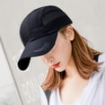 thumbnail image 4 of YAOBAMM Extended Brim Hat Summer Geometric Letter Print Extended Brim Adjustable Baseball Hat Men Women Sports Running Sunscreen Visor Mesh Patchwork Hat, 4 of 7