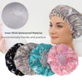 thumbnail image 2 of Uralili 4 Pack Large Shower Caps For Women Reusable Waterproof Hair Cap, 2 of 7