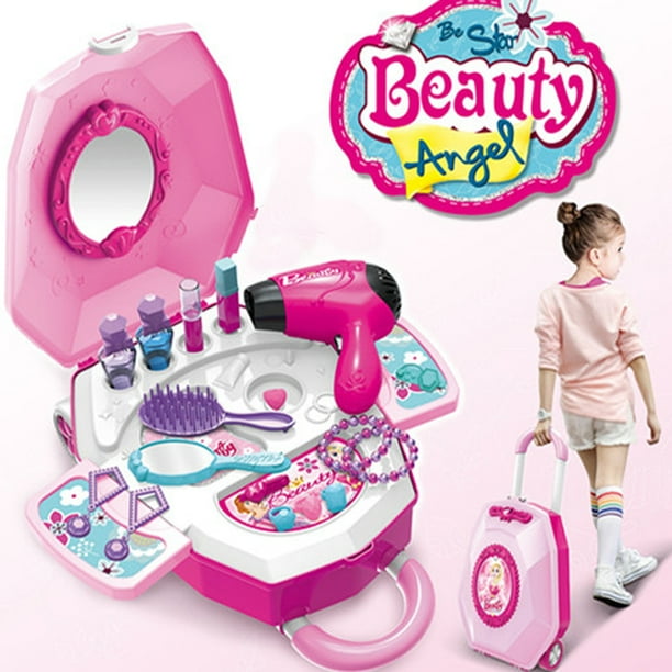 Vanity Play Set Girls Pretend Play Makeup Girls Portable Toys Make Up