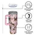 thumbnail image 4 of OBREWU Dogs with Flowers Tumbler with Handle and Lid,Dogs with Flowers 40oz Double Wall Vacuum Insulated Tumbler,Cups Gift for Women and Men, 4 of 7