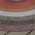 thumbnail image 4 of SAFAVIEH Braided Tendrils Striped Machine Washable Reversible Area Rug, Brown/Rust, 3' x 3' Round, 4 of 11