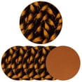 thumbnail image 2 of Broom Set of 6 Round Microfiber Leather Coasters, 11x11 cm/4.3x4.3 inch Drink Coasters for Table Home Decor, 2 of 6