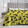 thumbnail image 4 of Rubber Duck with Sunglasses Throw Blanket Ultra Soft Warm All Season Cute Cartoon Animals Decorative Fleece Blankets for Bed Chair Car Sofa Couch Bedroom 60"X50", 4 of 6