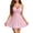 Pink, variant on Women Chemise Lingerie Lace V Neck Knit Slip Nightgown Spaghetti Strap Sleepwear, Pink XL