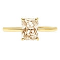 thumbnail image 3 of 1 ct Radiant Cut Natural Morganite Solitaire 14K Yellow Gold Womens Engagement Ring, 3 of 5