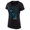 thumbnail image 2 of Women's G-III 4Her by Carl Banks Black Charlotte Hornets Basketball Love Fitted T-Shirt, 2 of 3