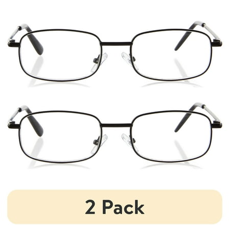 (2 pack) Equate Council Value 3-Pack Unisex Rectangular Reading Glasses, +3.00