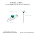 thumbnail image 4 of Rosec Jewels Certified Lab Grown Emerald Promise Ring for Women - Emerald Diamond Ring - Ready to Gift for Valentines, 925 Sterling Silver, US 4.00, 4 of 5