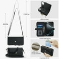thumbnail image 3 of Designed for iPhone 14 Pro Max Multi-Function Wallet Phone Case,With Shoulder Strap&Wrist Strap,Cash Pocket&Card Slots,Zipper Purse,Magnetic Detachable PU Leather Flip Phone Case,Black, 3 of 9