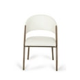 thumbnail image 2 of Limari Home Lucas 18" Mid-Century Faux Leather Dining Chair in Off White/Walnut, 2 of 6