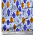 thumbnail image 1 of Soimoi Poly Georgette Fabric Leaves Block Print Sewing Fabric Yard 42 Inch Wide, 1 of 3