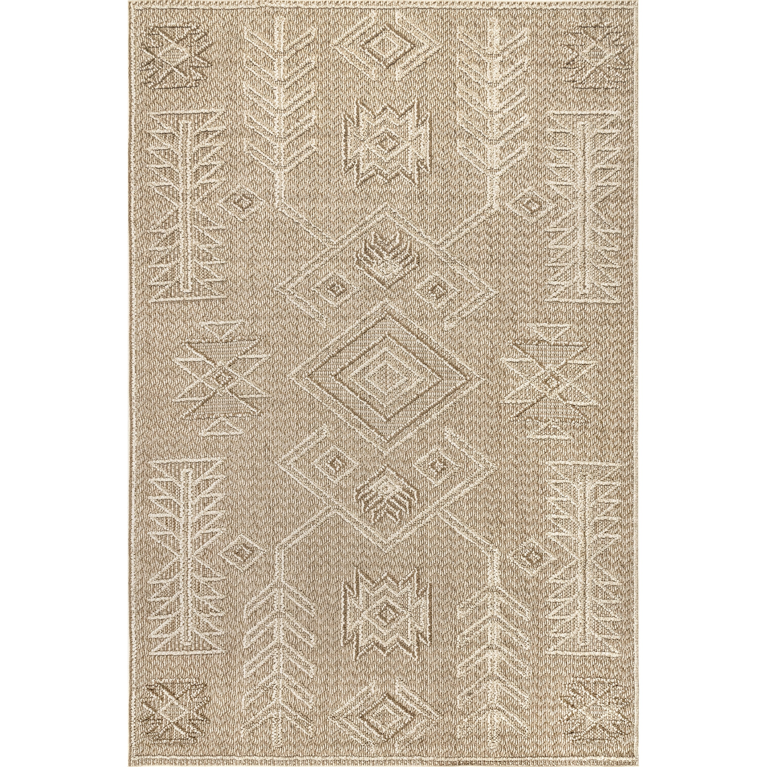 nuLOOM Theresa Textured Southwestern Area Rug, 5' 3" x 7' 6", Beige