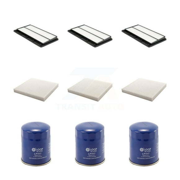 PUR 3x Air + 3x Cabin + 3x Engine Oil Filter (9 Total) Kit for Car 2023 Honda Pilot 3.5L KFM-104299
