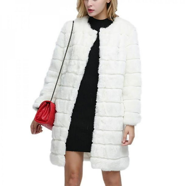 Pretty Comy Thick Warm Fur Long Sleeve O Neck Jacket Winter Fashion Women Faux Furry Coat Outerwear Overcoat Plus Size White 3xl Com Furry Coat Outerwear Overcoat Plus, Jones New York Petite Textured Faux Fur Coat With Hood