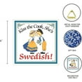 thumbnail image 3 of SWED Kitchen Wall Multicolor Plaques Kiss Swedish Cook, 3 of 4