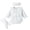 White, variant on Baby Girls 3Pcs Fall Outfits, 3 6 9 12M Long Sleeve Button Front Ruffle Romper   Socks   Headband Set