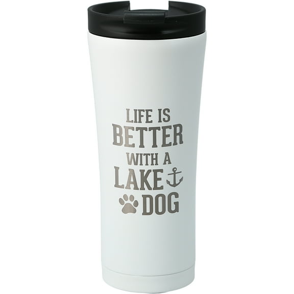 Pavilion Gift Company - Lake Dog - 17 oz Stainless Steel Travel Tumbler