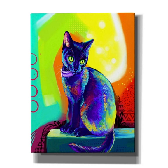 Epic Graffiti 'Pop Art Black Cat' by Furbaby Affiliates, Canvas Wall Art, 12"x16"