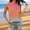 #Orange, variant on DPTALR Women's Fashion Round Neck Short Sleeve Casual T-Shirt Summer Print Tank Top,Brown,Size XL,Women's Plus ,Young Adult Tops