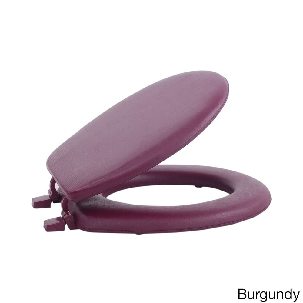 Achim Fantasia 17" Soft Standard Vinyl Toilet Seat, One Size Fits All, Burgundy