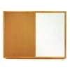 Quartet Standard Combination Whiteboard/Cork Bulletin Board, 3' x 2', Oak Finish Frame