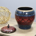 thumbnail image 3 of Natural Geo Blue/Red 8" Rosewood Jar, 3 of 4